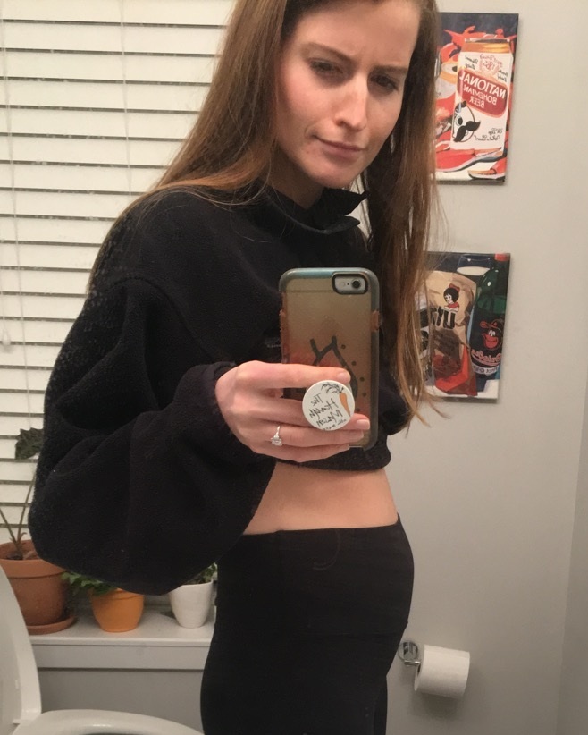 Not pregnant, just bloated…..