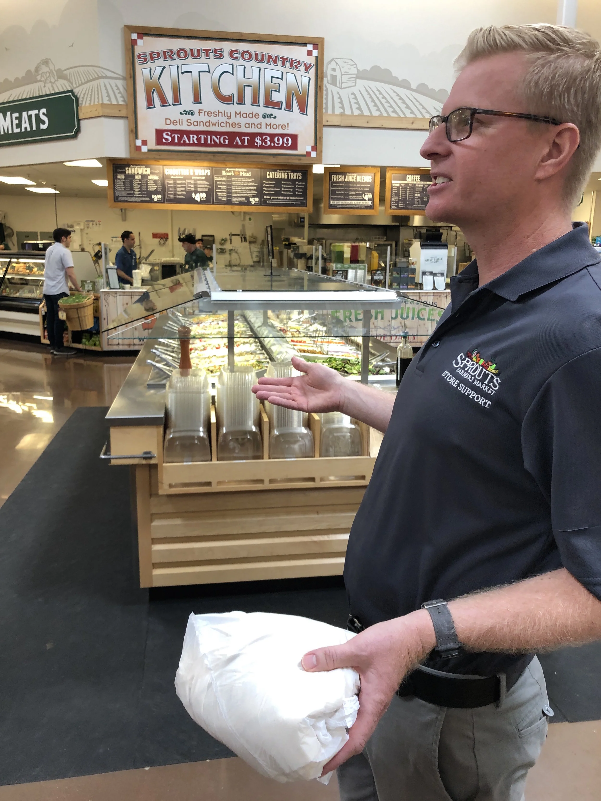 Justin, telling us all about Sprouts’ sustainability efforts!