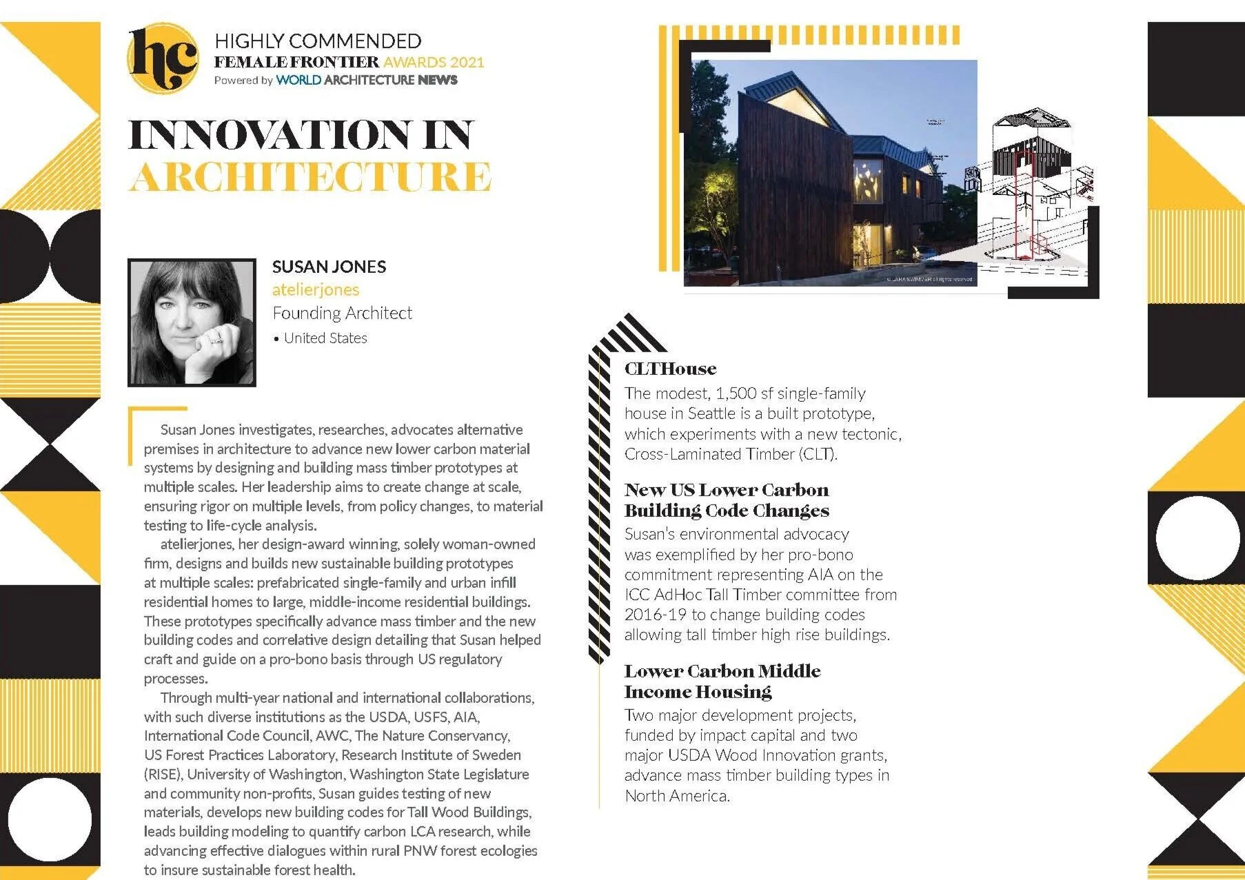 INNOVATION IN ARCHITECTURE AWARD from WAN 