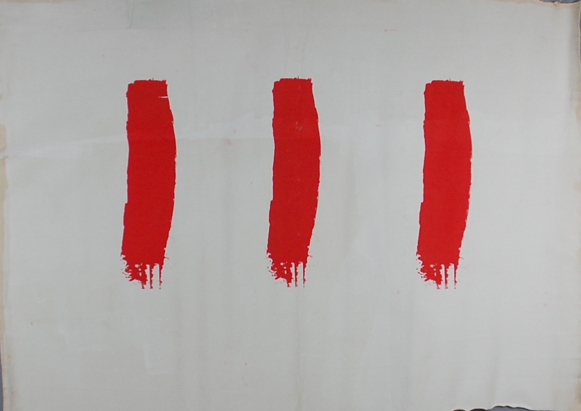 three red strokes, 2002