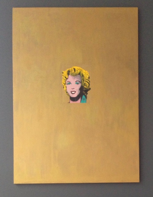 Painted golden Marilyn 2015