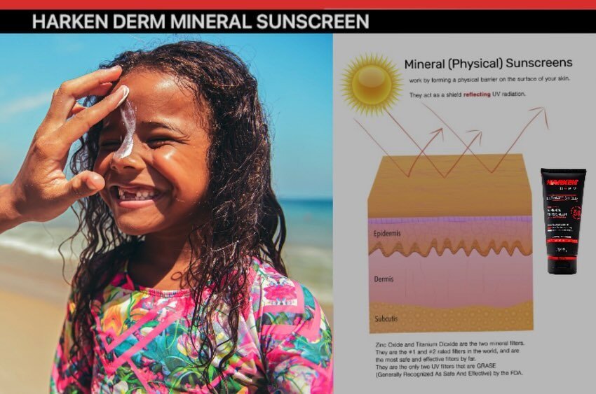 PROTECTION POWER 💥with HARKEN DERM 
#Mineral #sunscreen that protects yours skin against cancer with ingredients from nature versus other chemicals brands that are toxic for your skin + the environment.

🔖🧴Reading the back of your sunscreen labels