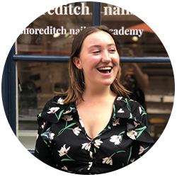 Chloe front of house, nail artist & shoreditch nails academy graduate