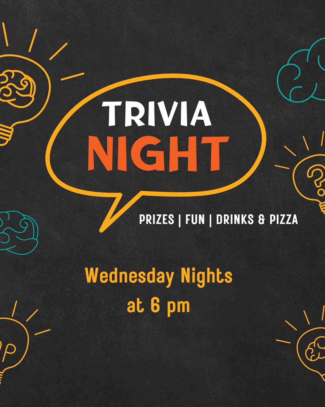 It's time for Wednesday Night Trivia!  Join us at 6 pm with your team of up to 6 to compete for prizes.  Solve the hint below to get a head start at tonight&rsquo;s competition. 

HINT - The answer to the question below, will be an answer to a differ
