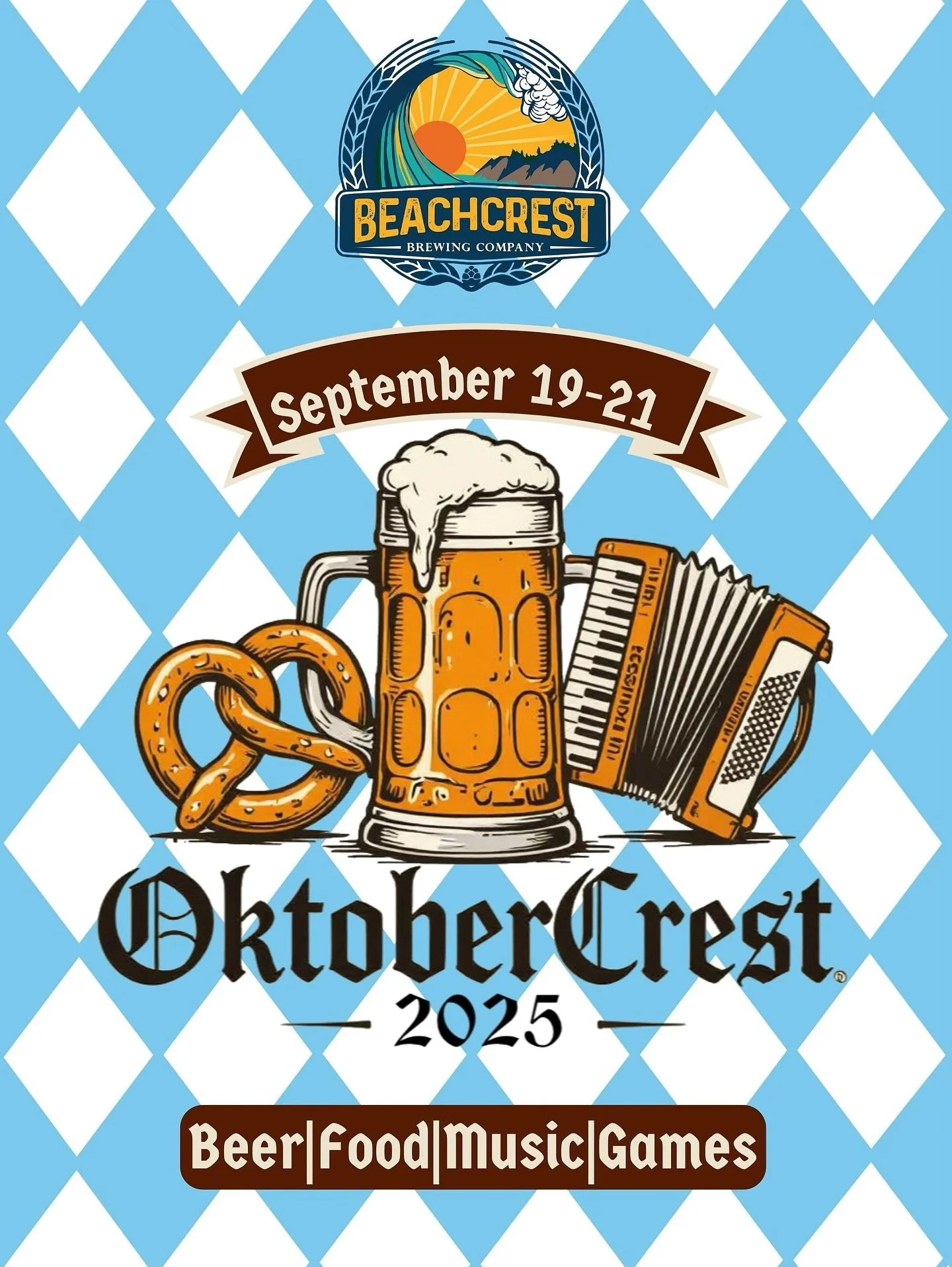 OktoberCrest 2025 starts tomorrow, Friday September 19th. Join us for live music, German food specials, multiple beer releases and stein hoisting competitions all weekend long. 

#beachcrestbrewing #oktobercrest #fallfestival #salishanmarketplace #li
