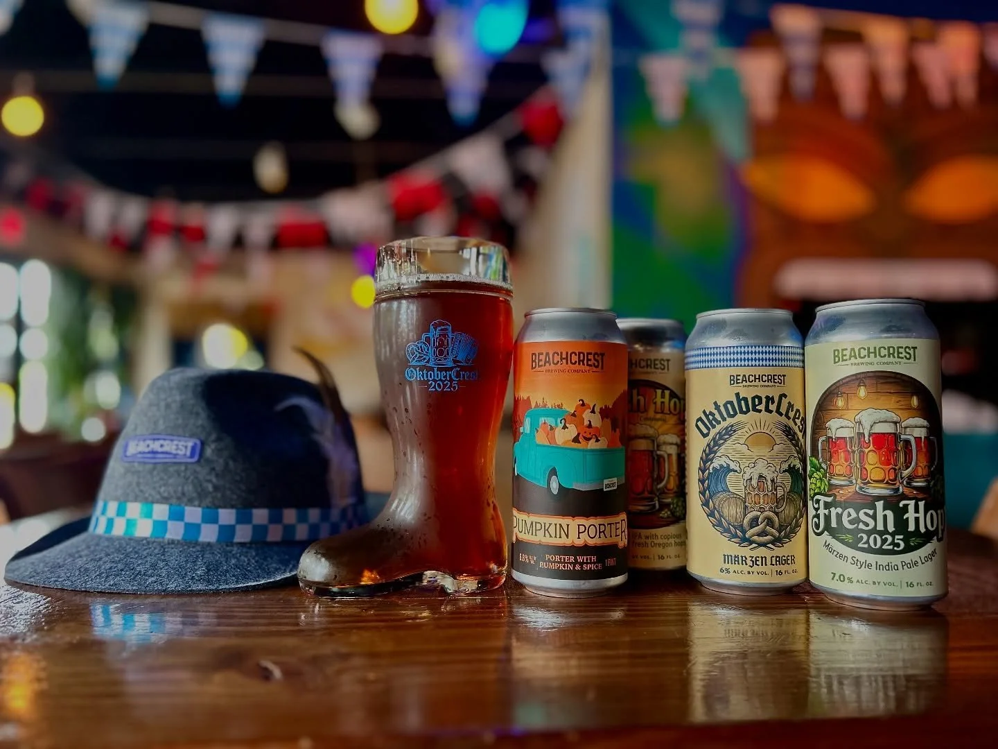 OktoberCrest 2025 is here!  Three days filled with special beer releases, food specials, music, and more! 

This year we&rsquo;re featuring seven beer releases including: The OktoberCrest M&auml;rzen, Fresh Hop M&auml;rzen IPL, Pumpkin Porter, Bockaw