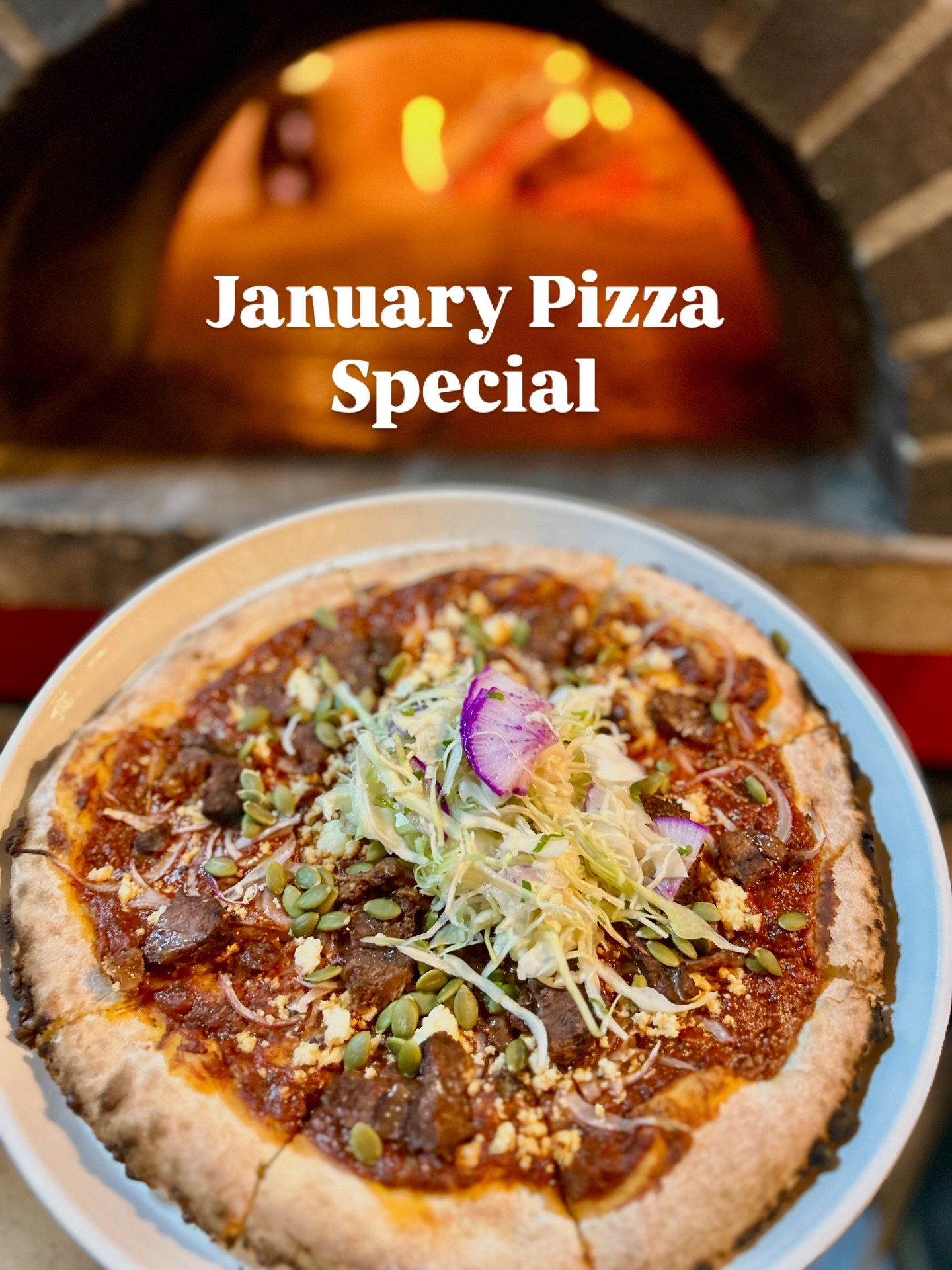 Introducing the January Pizza of the Month: Birria- Birria sauce reduction, beef Birria, queso fresco, red onion- finished with curtido &amp; pepitas

Order the Birria pizza online to-go or dine in the taproom. 

#birriapizza #oregoncoasteats #woodfi