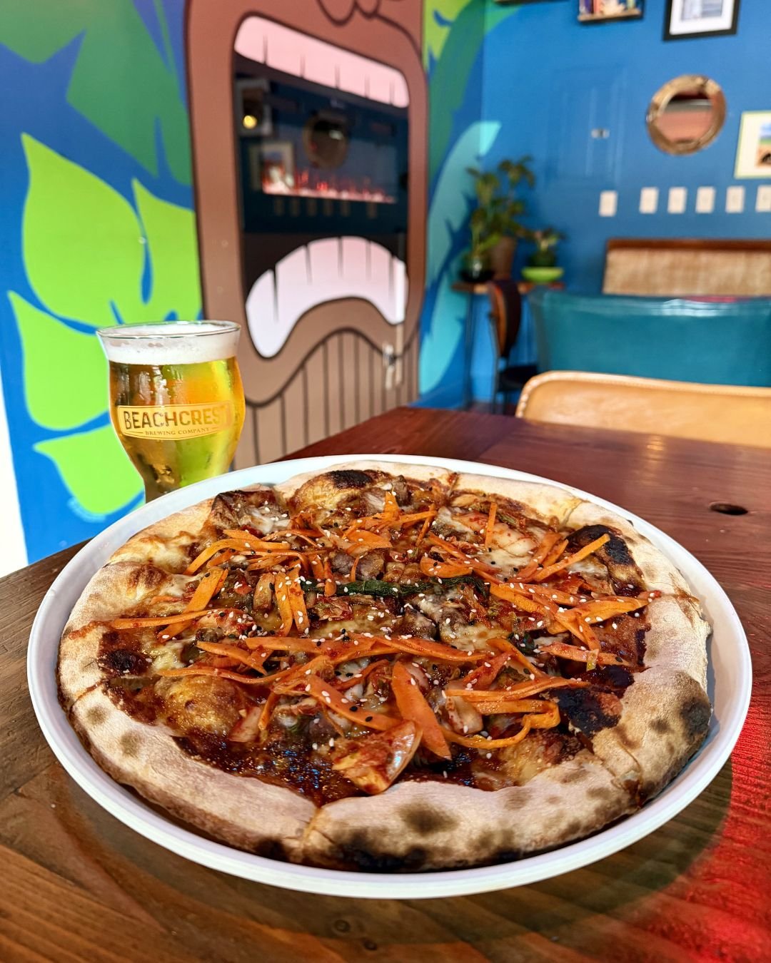 It's gunna be Mayyyyy! 😉

This month's featured pizza is a Korean Beef &amp; Banchan. Kalbi sauce, beef, mozzarella blend &amp; red onion- finished with housemade banchan.

Let's give a round of applause to our amazing and talented chef 👏🏻👏🏻