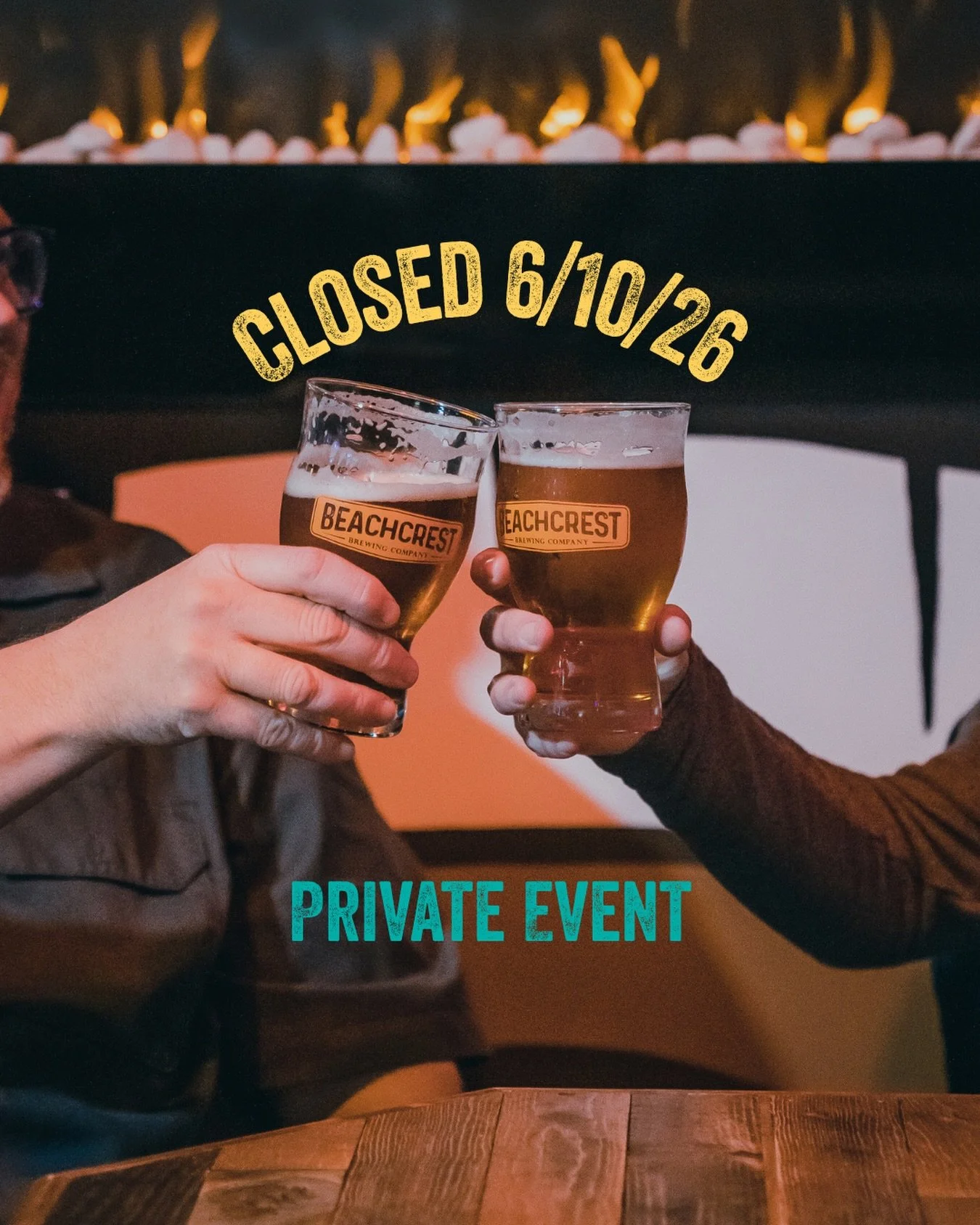 The brewery and beer garden will be closed today 6/10/26 for a Private Event. 

The final Trivia Night of the season is rescheduled for next Wednesday 6/17/26.