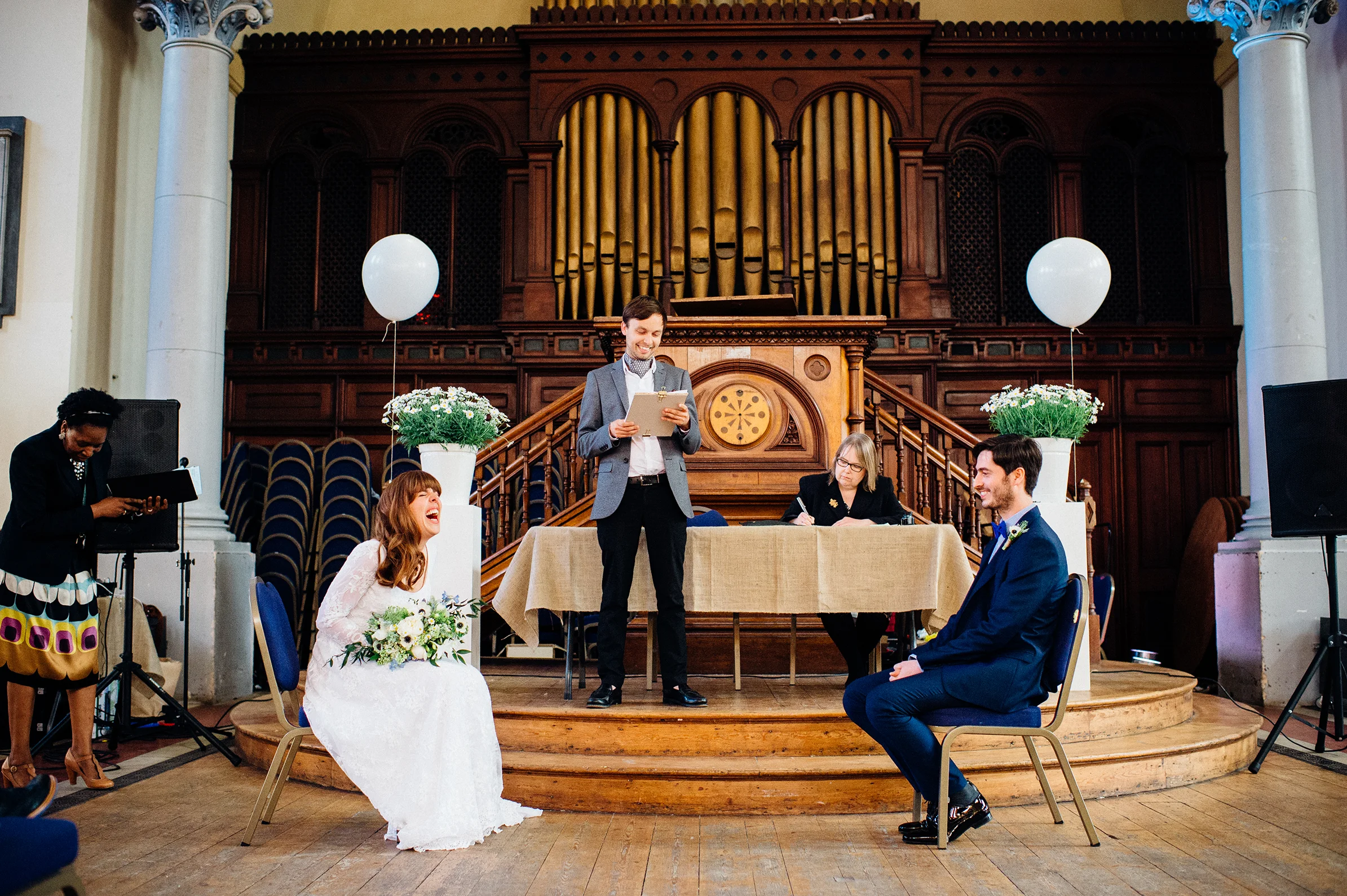 Katy and Adam Photographer - Marianne Chua Venue - Round Chapel, East London See the entire wedding - Whimsical Wonderland Weddings