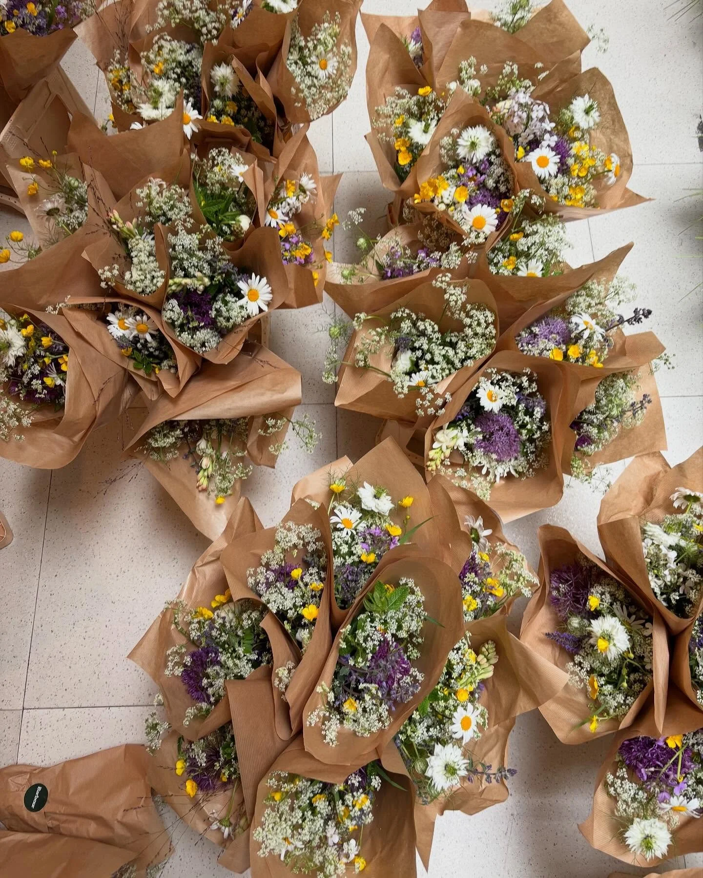 100 pretty British bunches for @barbour with @weareluckyfox for Chelsea in Bloom #clareloveblooms
