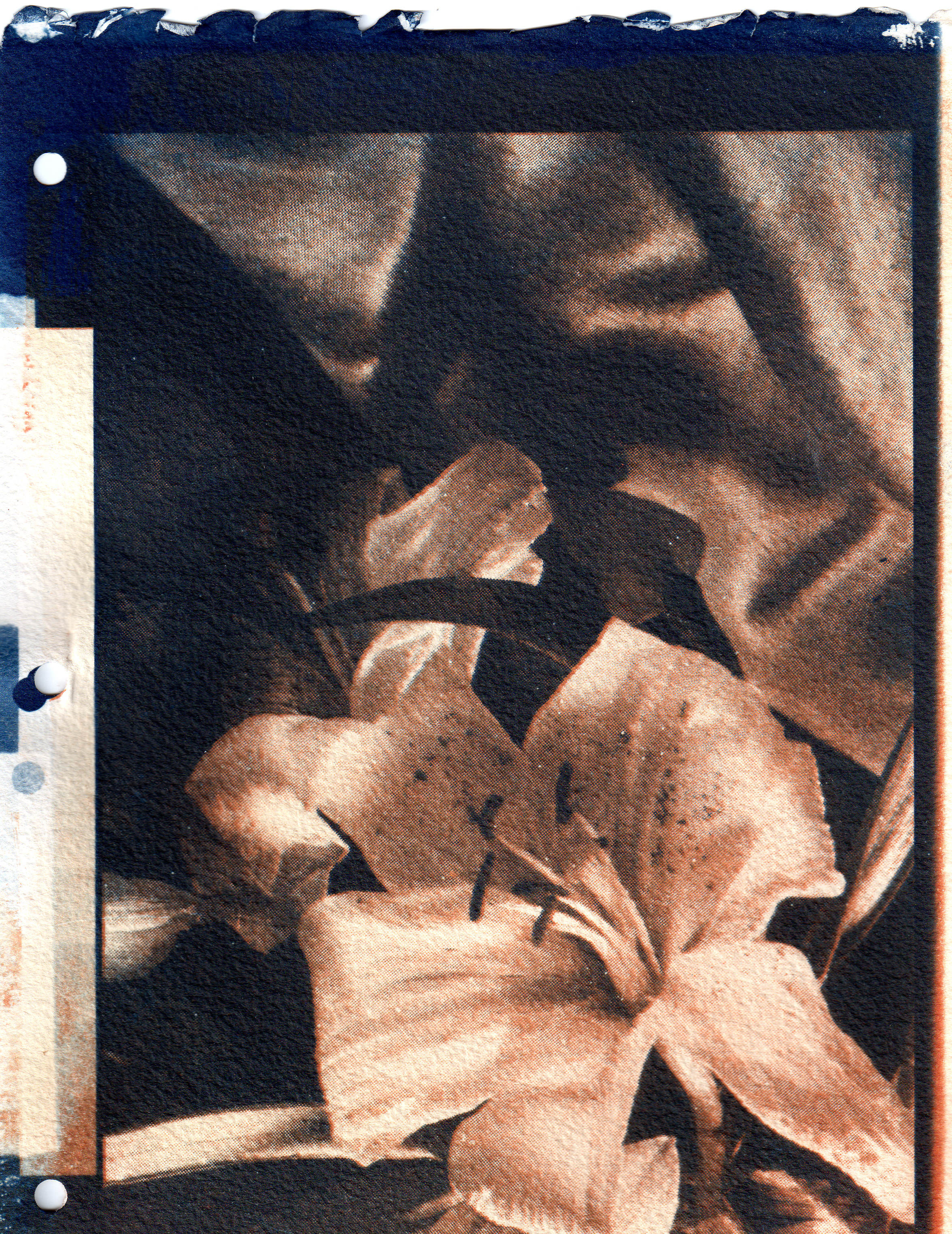 A layered Gum Bichromate and Cyanotype print (2016)