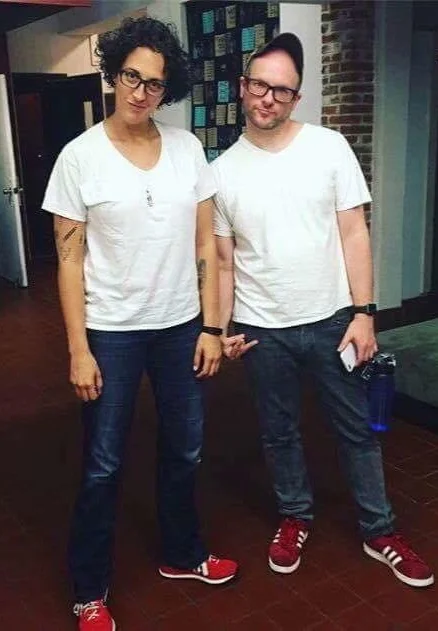 We dress alike by accident.