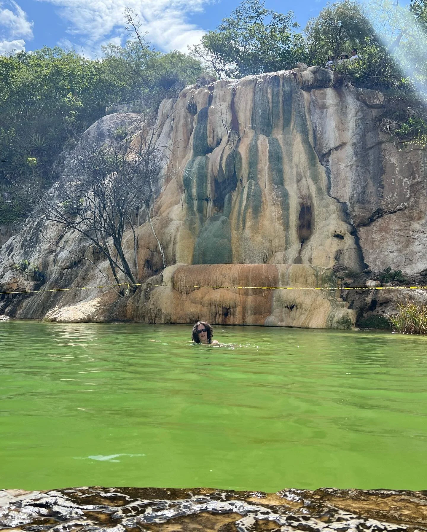 Oaxaca is pretty great. Scroll thru for the album cover for my next record "gay clown on a hike" 
#donaldisapendejo #oaxaca #hierveelagua #mona #lesbian #clown #joy