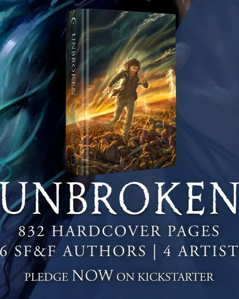 The new anthology UNBROKEN is LIVE on Kickstarter.com!! A wonderful collection from fantasy authors and artists alike. You don&rsquo;t want to miss this! 

Above, you can see my own contribution as both an alternate wraparound cover and interior artw
