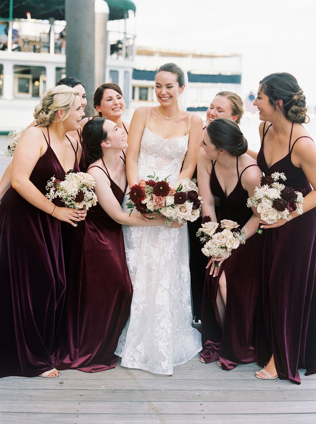 Katie and her bridal party/ Maryelle Artistry