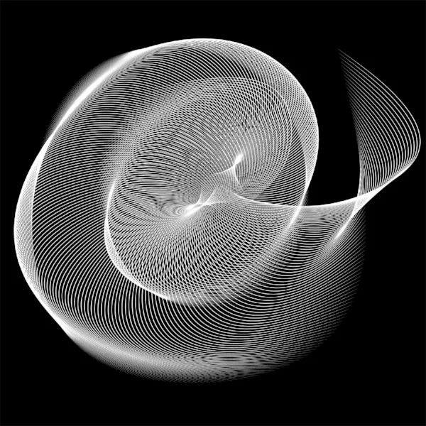 Nautilus Ghost : original digital drawing : open edition : pigment ink on archival paper : 22" x 22"