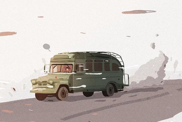 An amazing illustration of our bus by @holenohair ✨✨✨