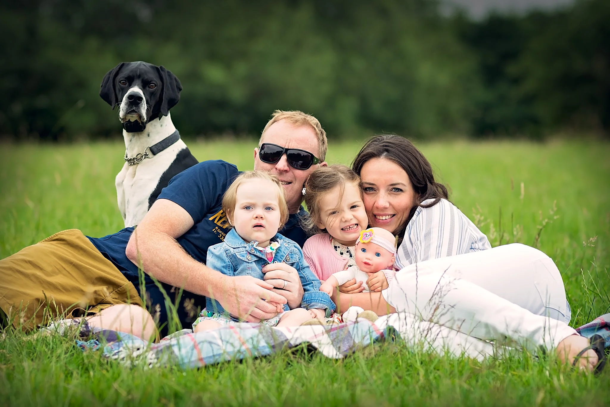 Family Portrait with dog | Warwickshire Photographer