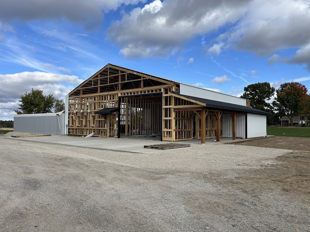 Northeast-facing view. The eventual site of local farm pickup!