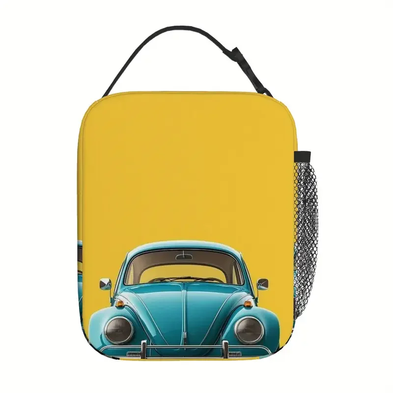 Blue Vintage VW Bug Lunch Tote