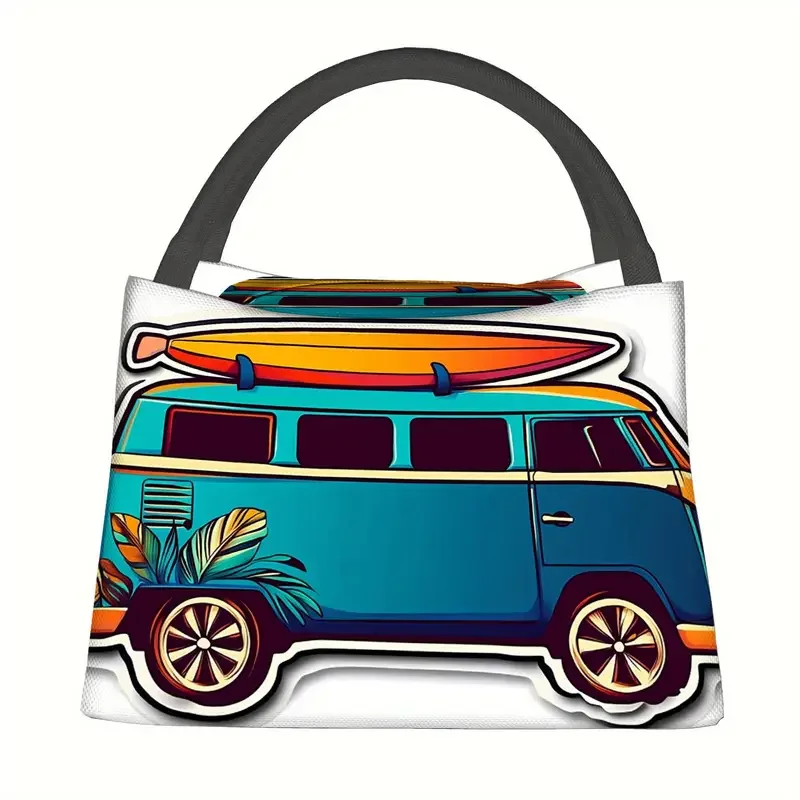 Blue Split Surfboard Bus Lunch Bag.webp