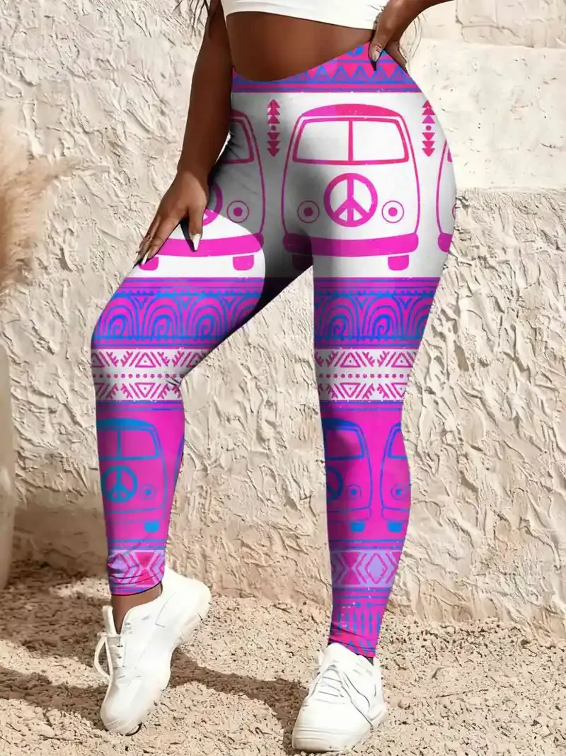 Purple,White,Pink,Blue Bus Leggings.webp