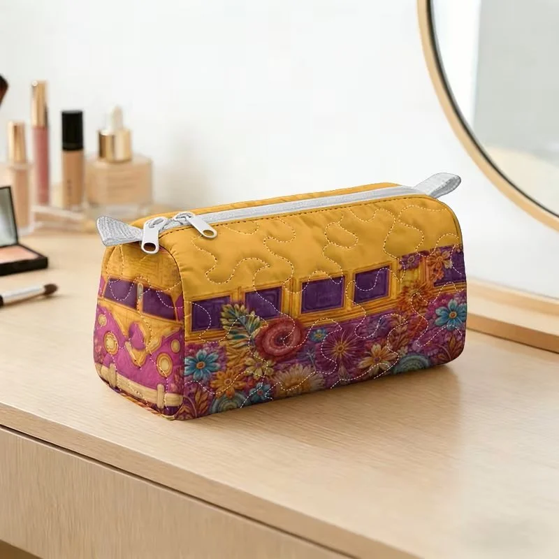 Quilted Orange and purple bus multi-use bag.jpg
