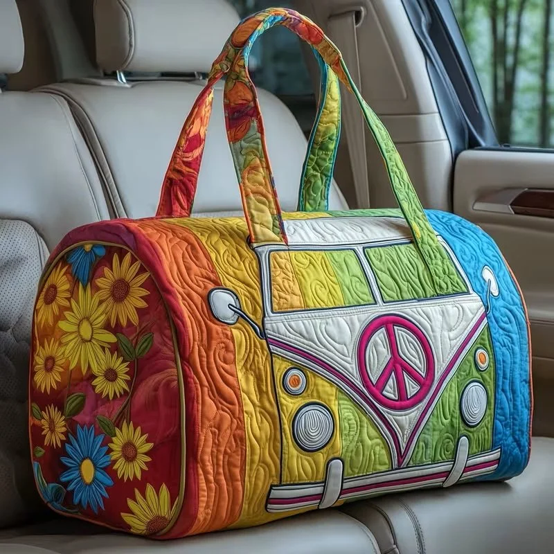Quilted Multi Color Peace Splitty Bus.jpg