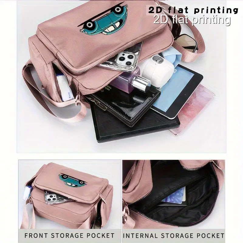 Black with Blue Early Bug Crossbody Compartments.webp