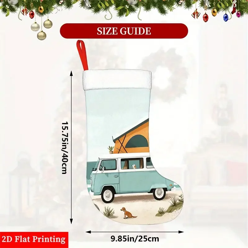 Blue Bay Window Christmas Stocking measurements.webp