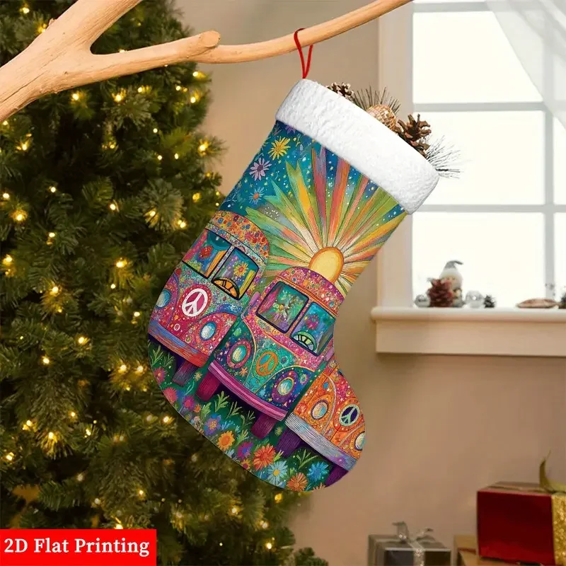 Hippie Bus Christmas Stocking.webp
