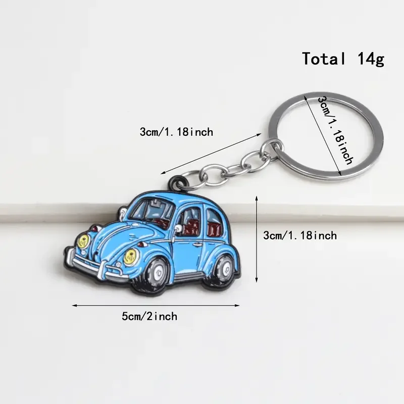 Blue Bug Keychain Measurements.webp