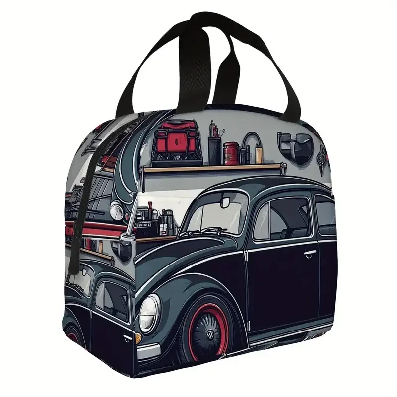 Black Bug with Red Rims Lunch Tote.webp