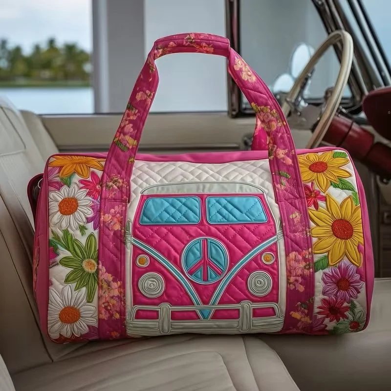 Quilted Pink Bus travel Bag.jpg