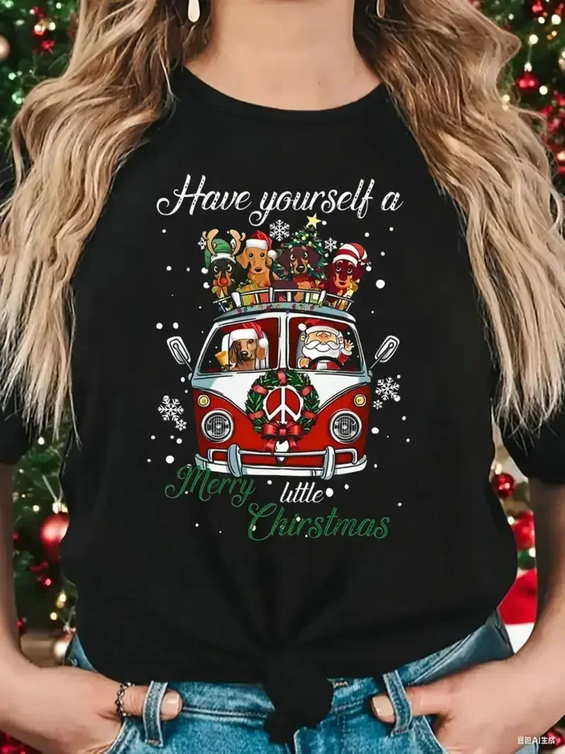 Have Yourself A Merry Little Christmas Black T shirt.webp