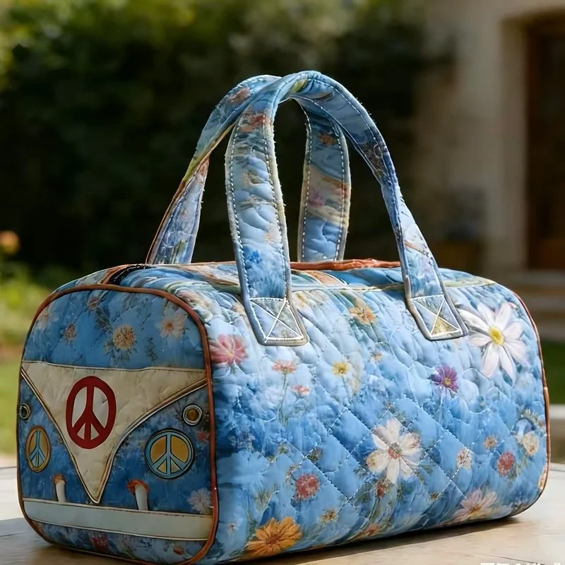 Quilted Blue Flower Bus Travel Bag.jpg