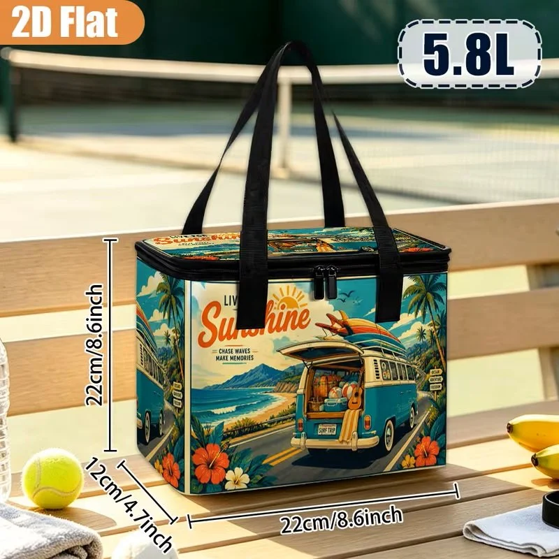 VW Bay Window Surf Bus Lunch Tote
