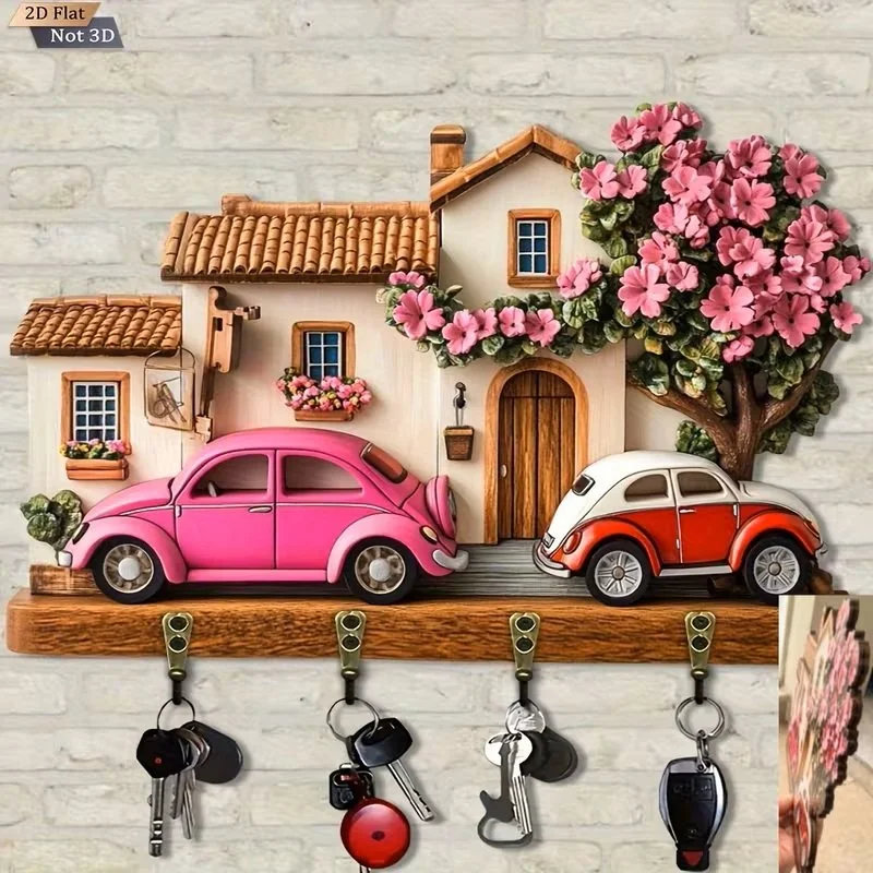 Pink Bug Red White Bug Keychain Holder.jpg