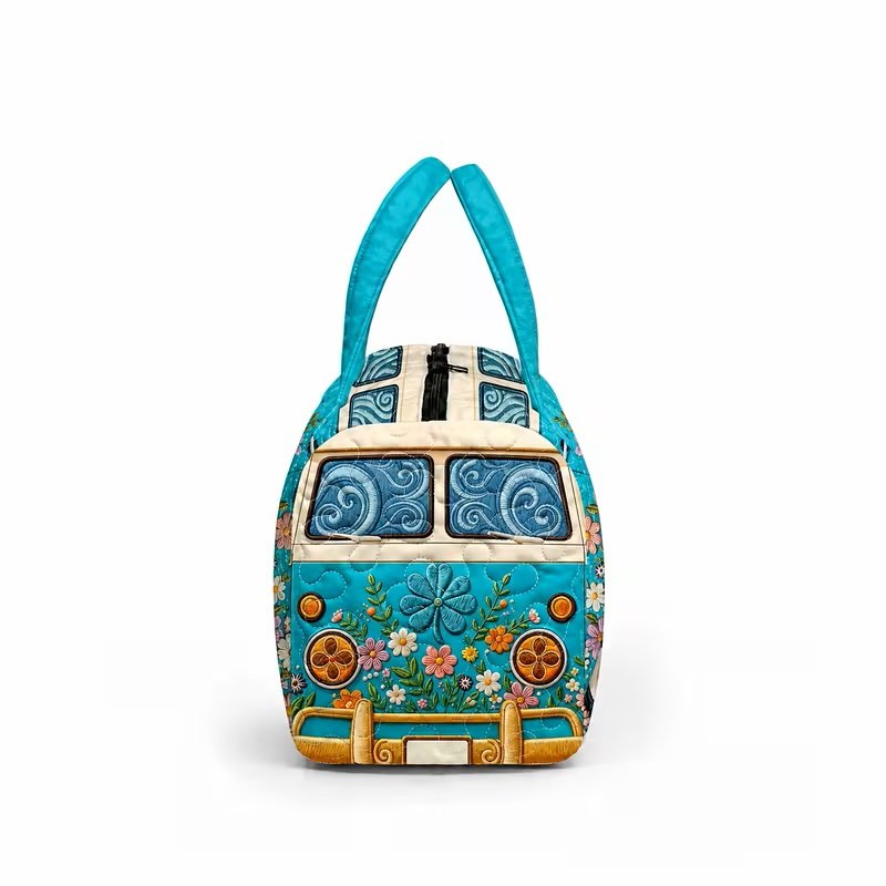 NOn quilted blue and white flower bus side view travel bag.jpg