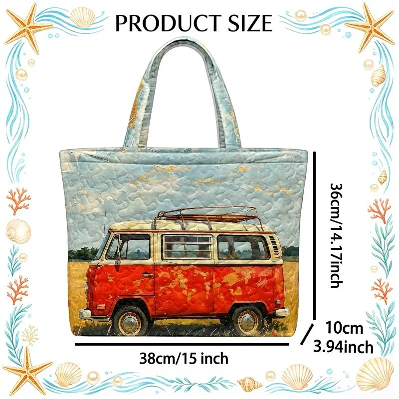 Quilted Orange Bay Window Tote Purse Measurements.jpg