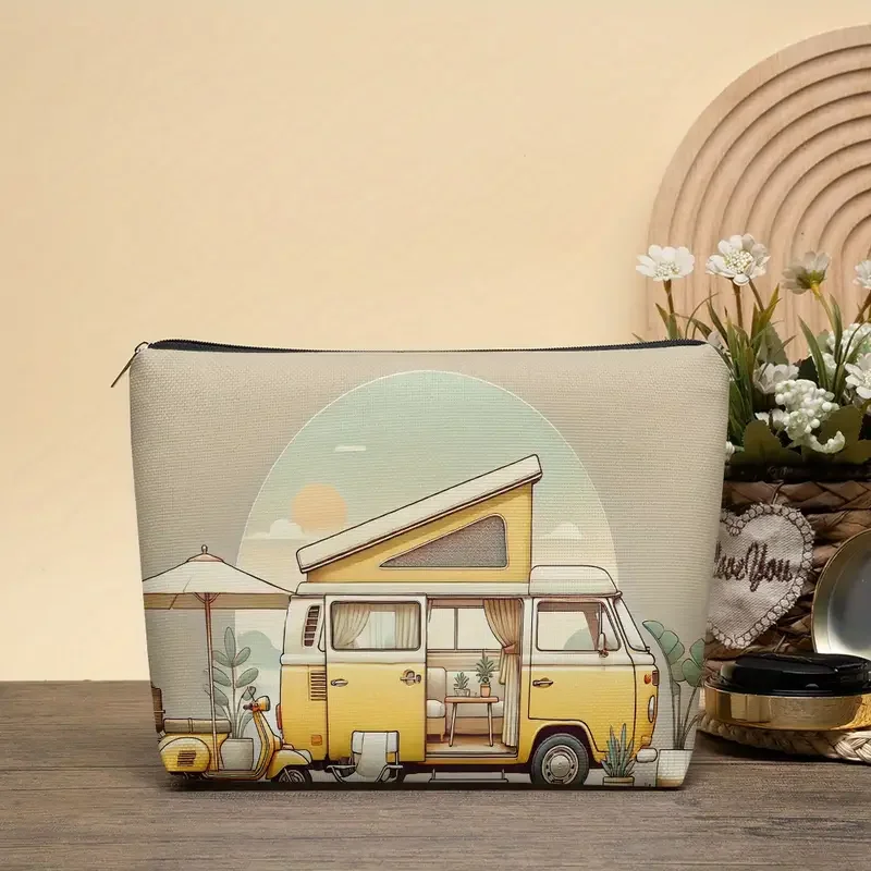 Yellow Bay Window Westy Pop Top Cosmetic Bag.webp