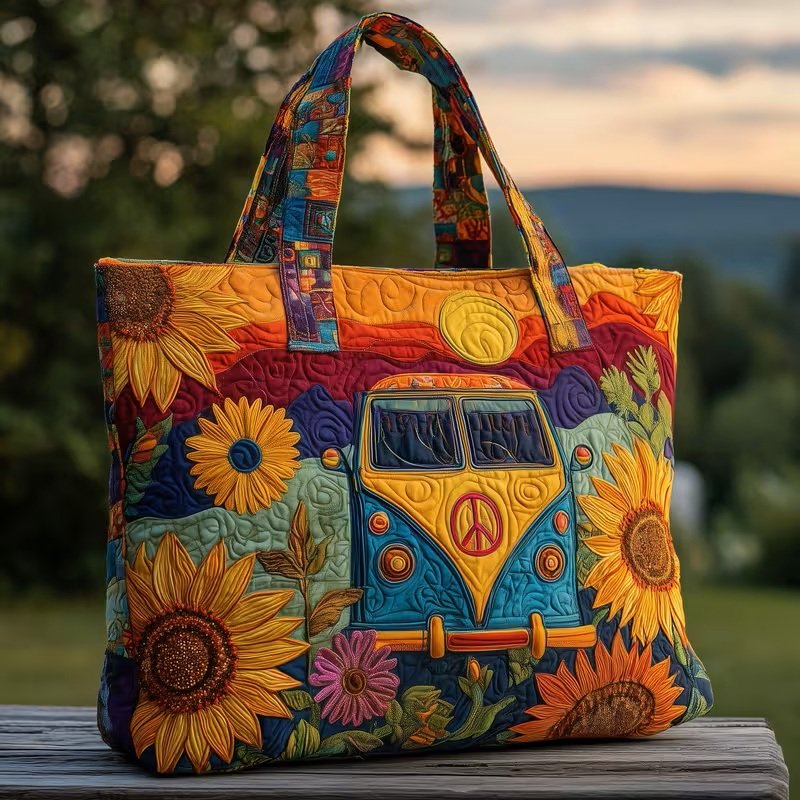Canvas Sunflower Bus Tote Purse.jpg