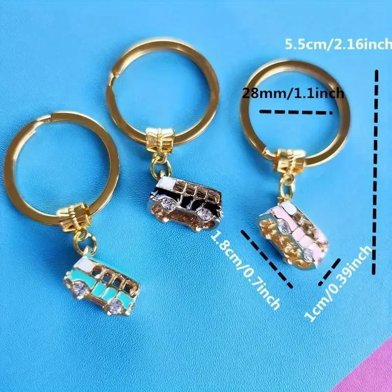 Black,Green,Pink Bus Keychain Measurements.webp