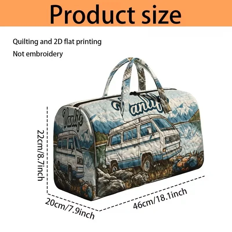 Quilted White Vanagon Van Life Travel Bag measurements.jpg