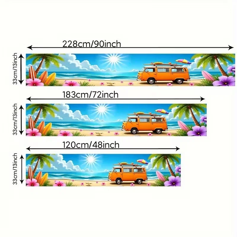 Orange Bay Window Beach Bus Table Runner.jpg