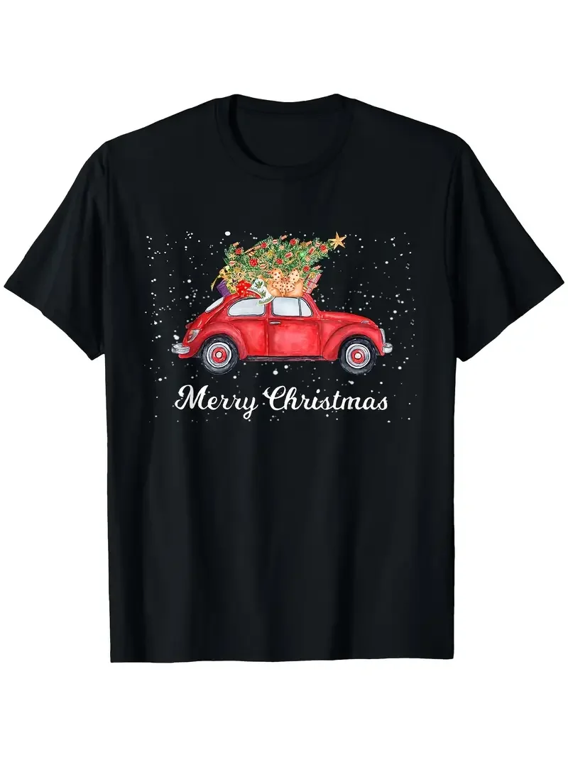 Red Merry Christmas VW Bug T-Shirt