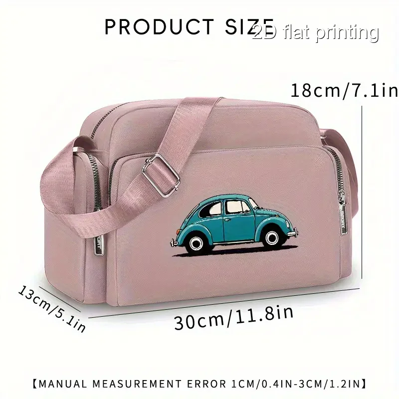 Black with Blue Early Bug Crossbody Measurements.webp