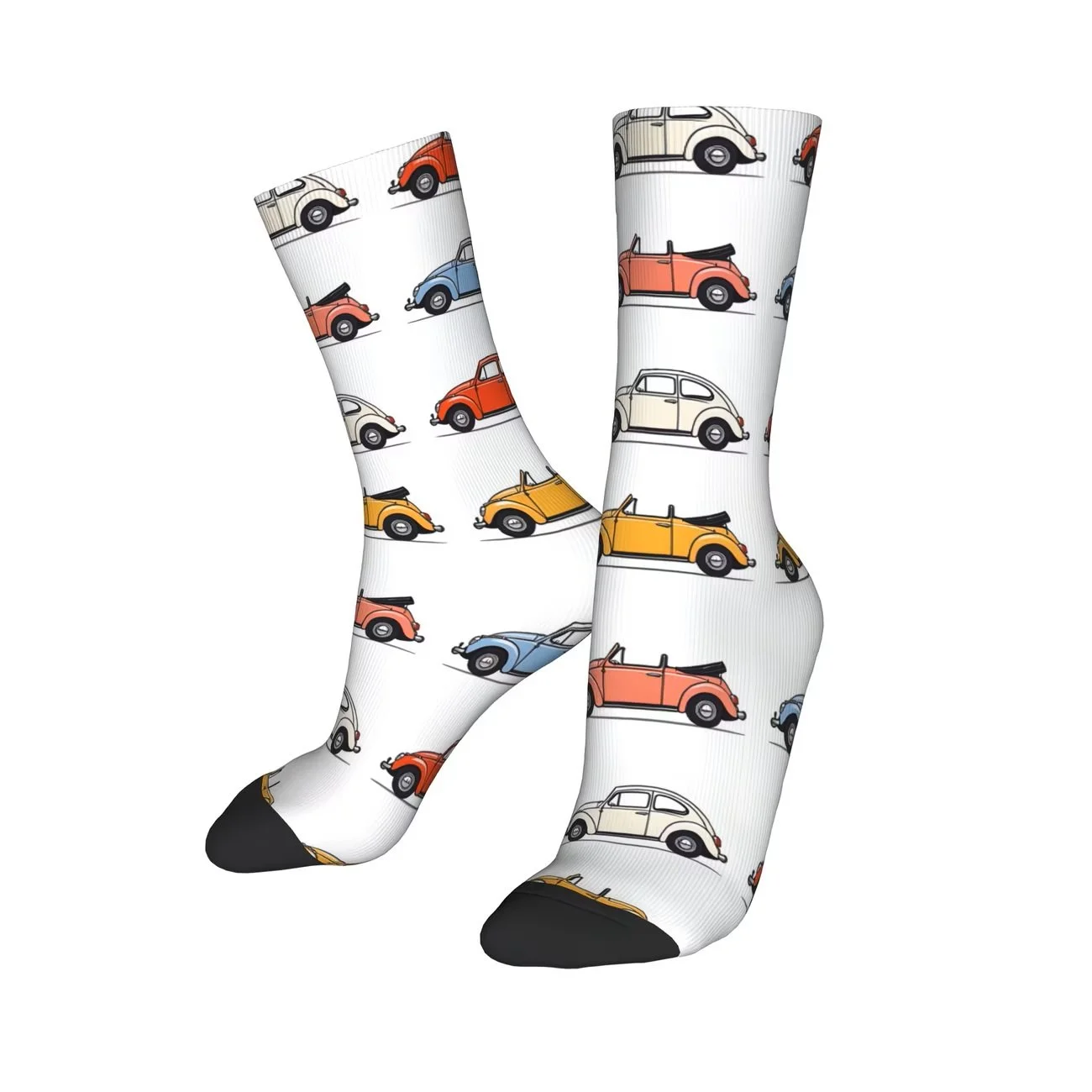White Unisex Socks with Multi VW Bugs