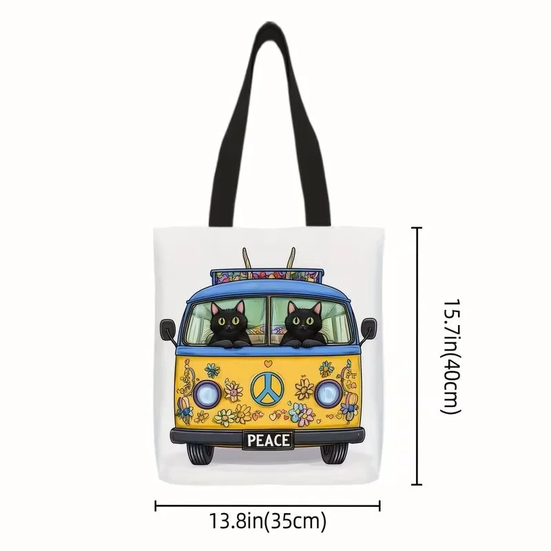 Black Cat Yellow peace Bus Tote Measurements.jpg